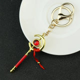 Red Ribbon Staff Keychain